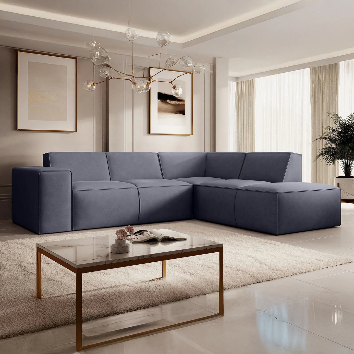 Monet Hoekbank 4-zits met chaise longue