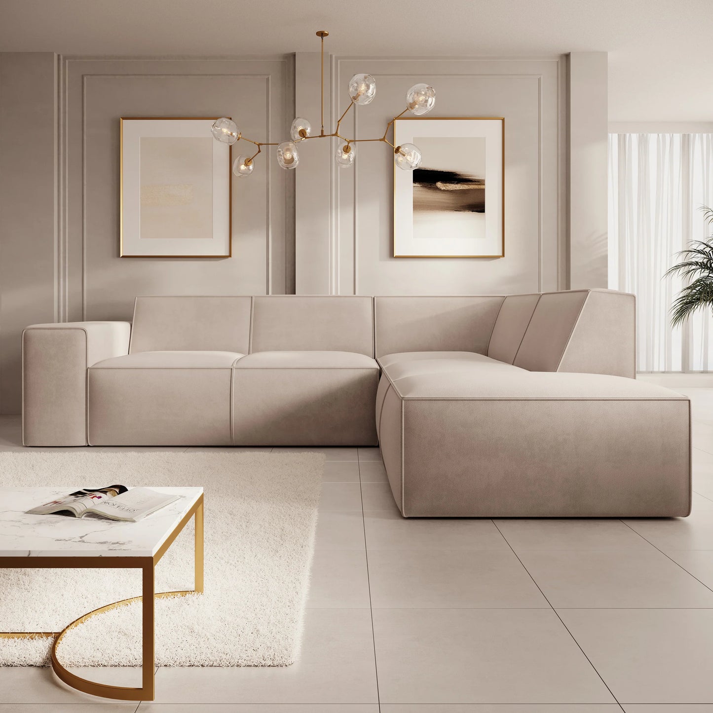 Monet Hoekbank 4-zits met chaise longue