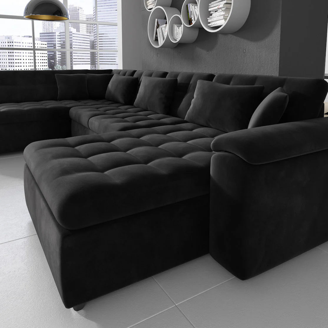 Nicoreta Hoekbank 5-zits met chaise longue