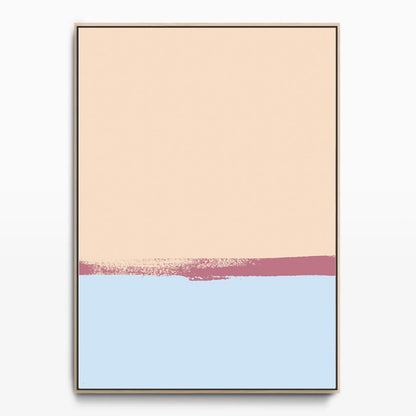 Double Stripe Pink Blue Canvas Kunst