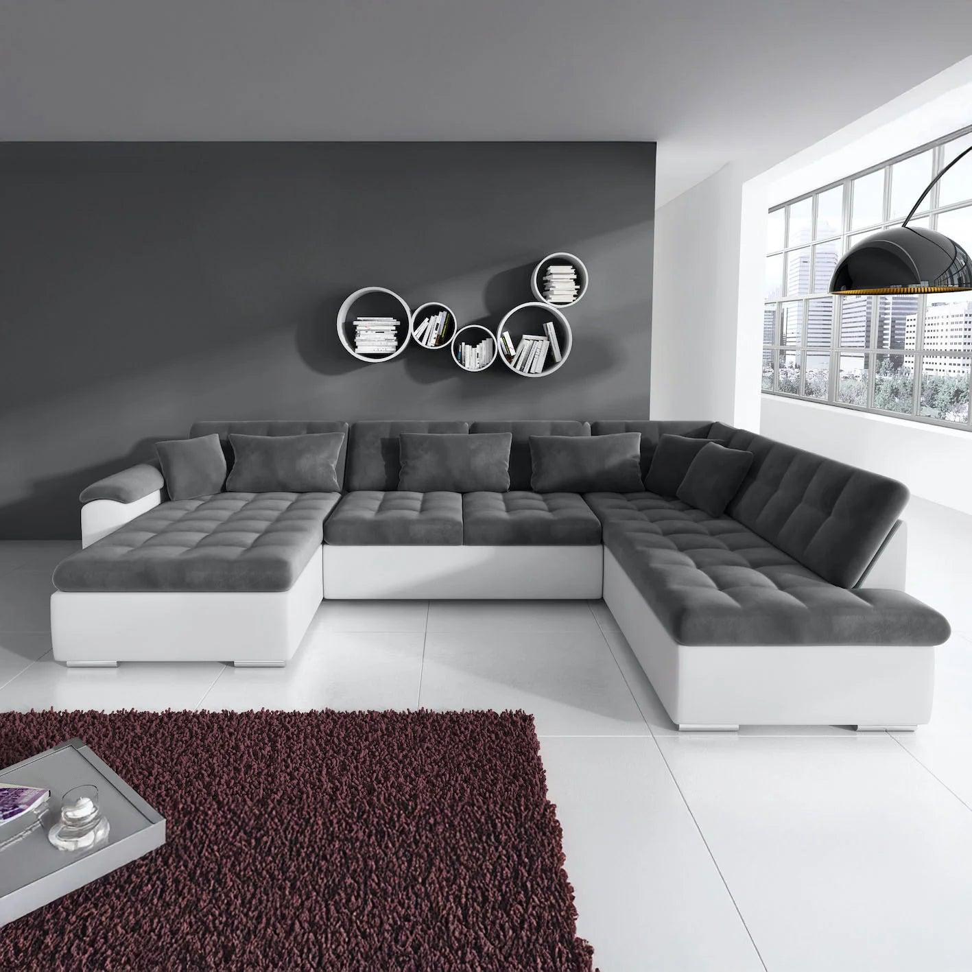 Nicoreta Hoekbank 5-zits met chaise longue