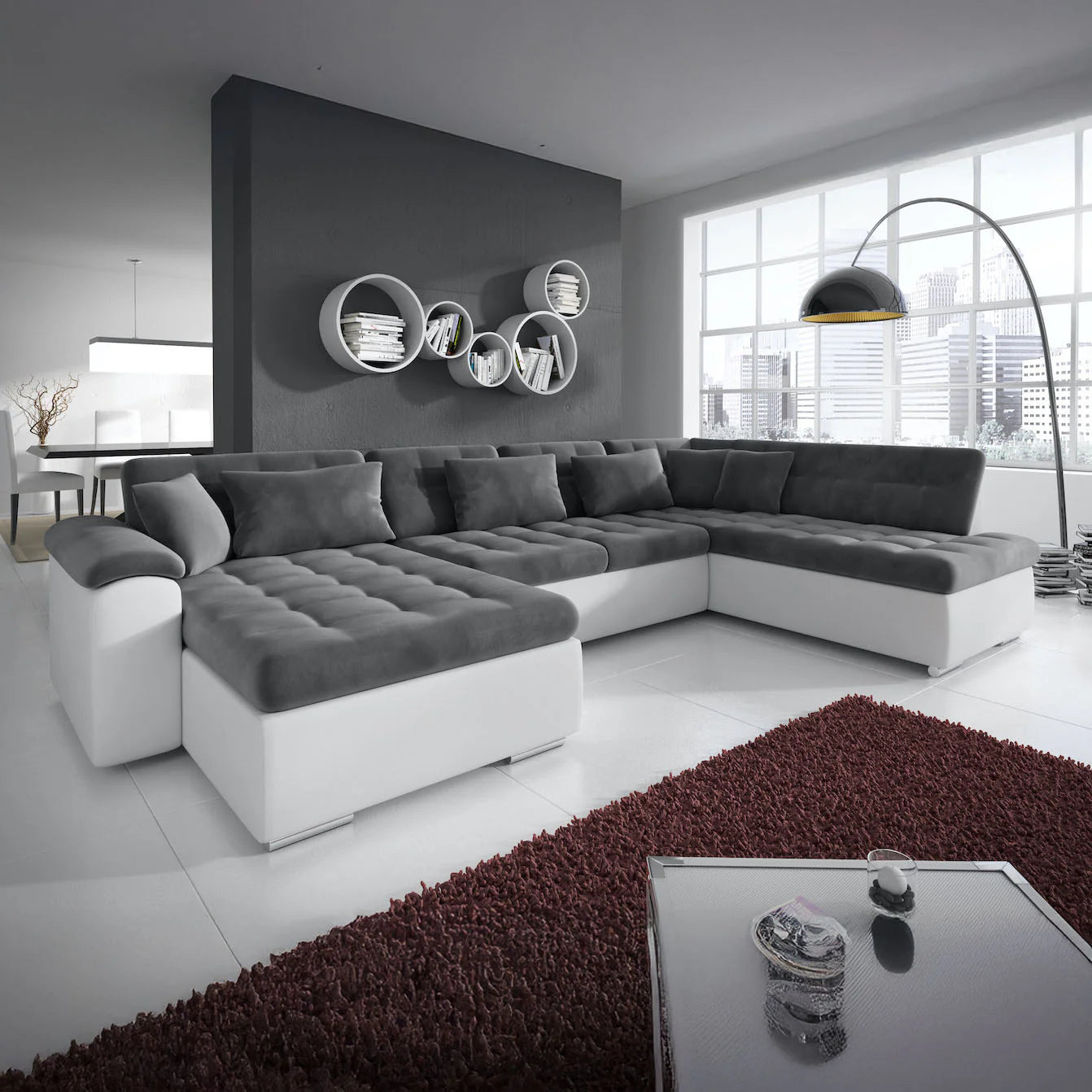 Nicoreta Hoekbank 5-zits met chaise longue