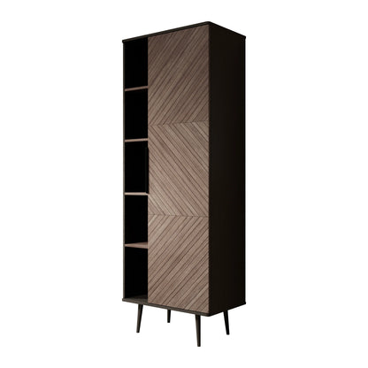 Pedro Boekenkast Donker eiken/zwart eiken 70x41x190 cm