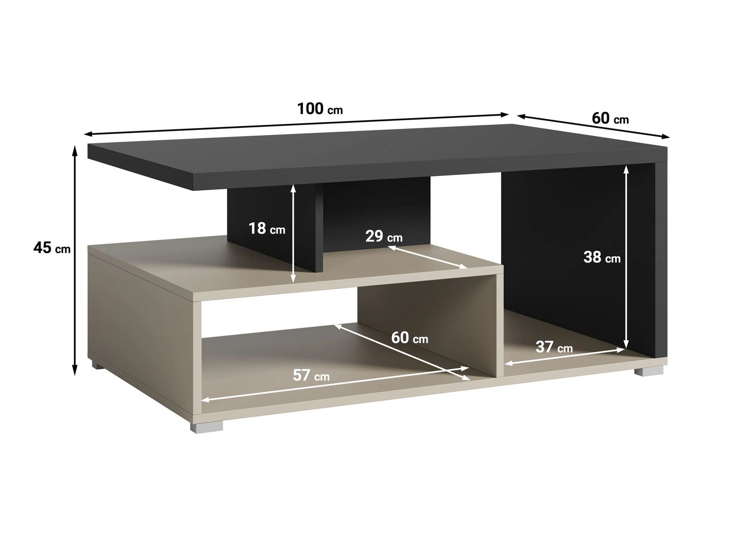 Sekai Salontafel Antraciet