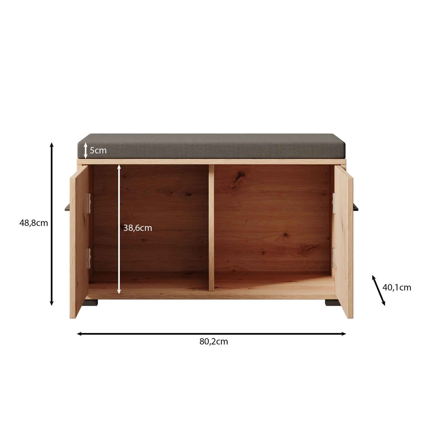 Lobos Schoenenkast 2 vakken Eiken