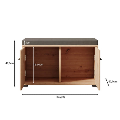 Lobos Schoenenkast 2 vakken Eiken