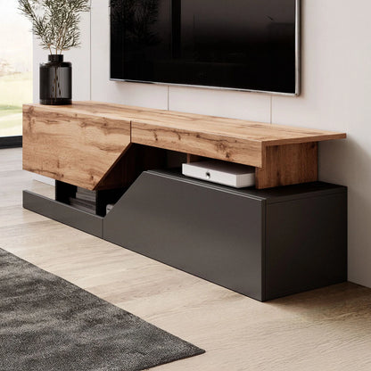 Canberra TV-Meubel Eiken/antraciet 160/200 cm