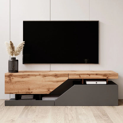 Canberra TV-Meubel Eiken/antraciet 160/200 cm