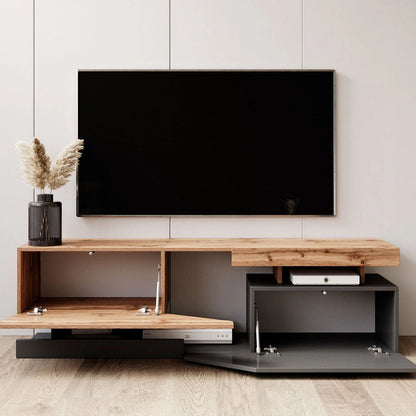 Canberra TV-Meubel Eiken/antraciet 160/200 cm