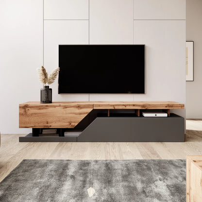 Canberra TV-Meubel Eiken/antraciet 160/200 cm