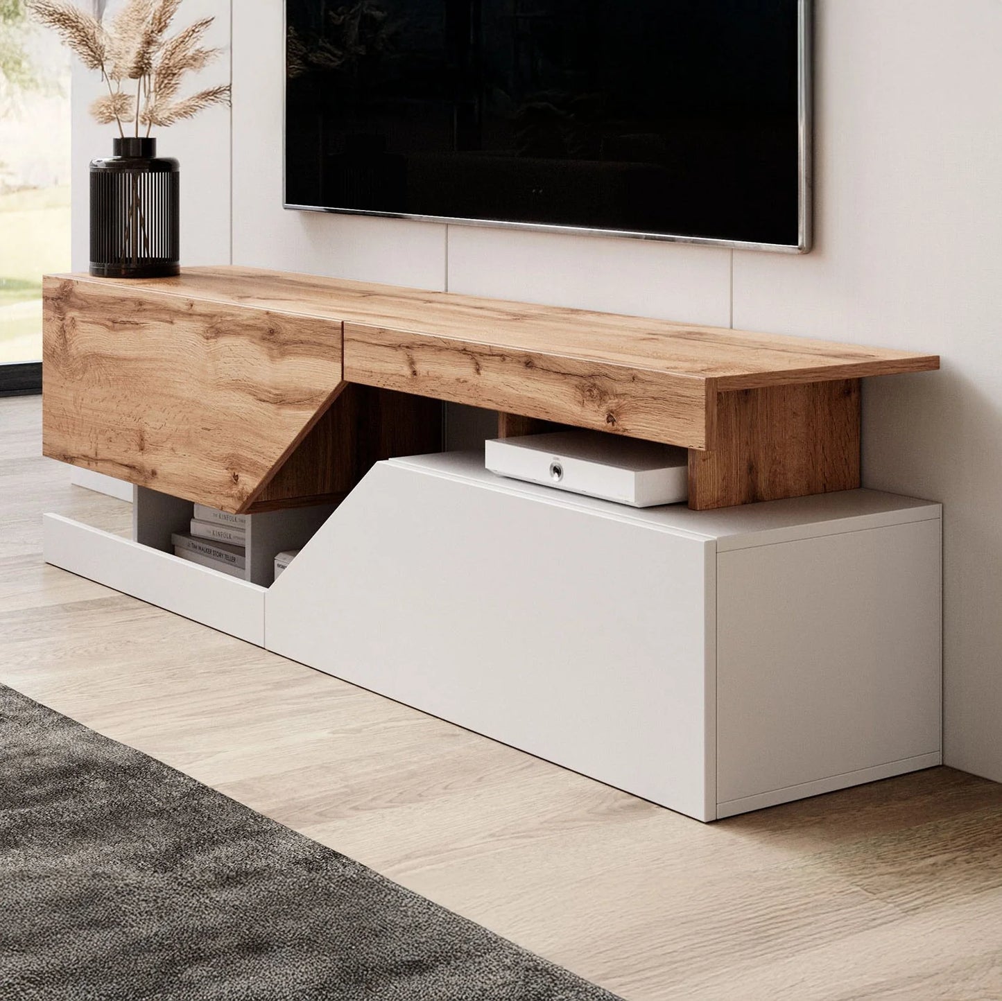 Canberra TV-Meubel Eiken/antraciet 160/200 cm