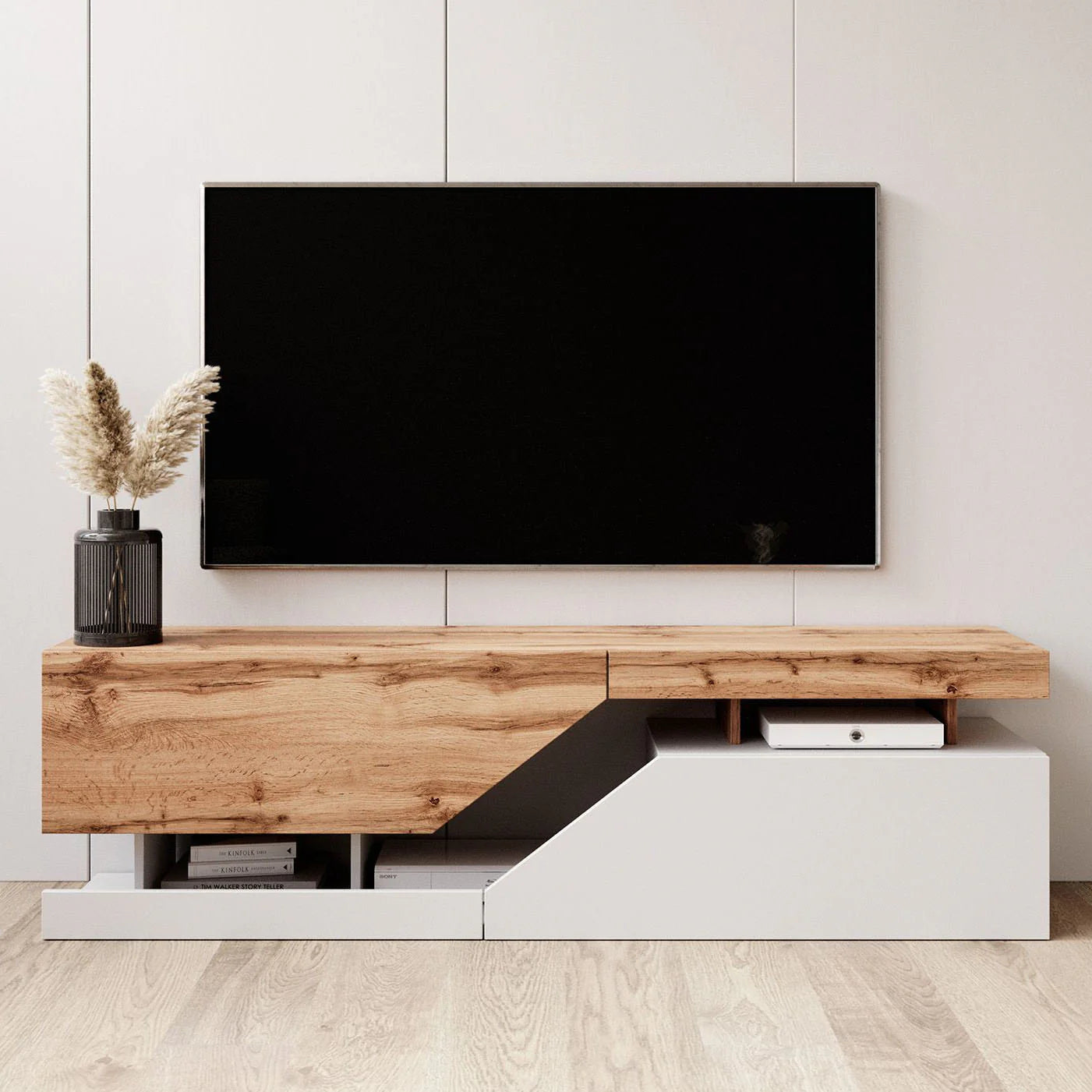 Canberra TV-Meubel Eiken/antraciet 160/200 cm