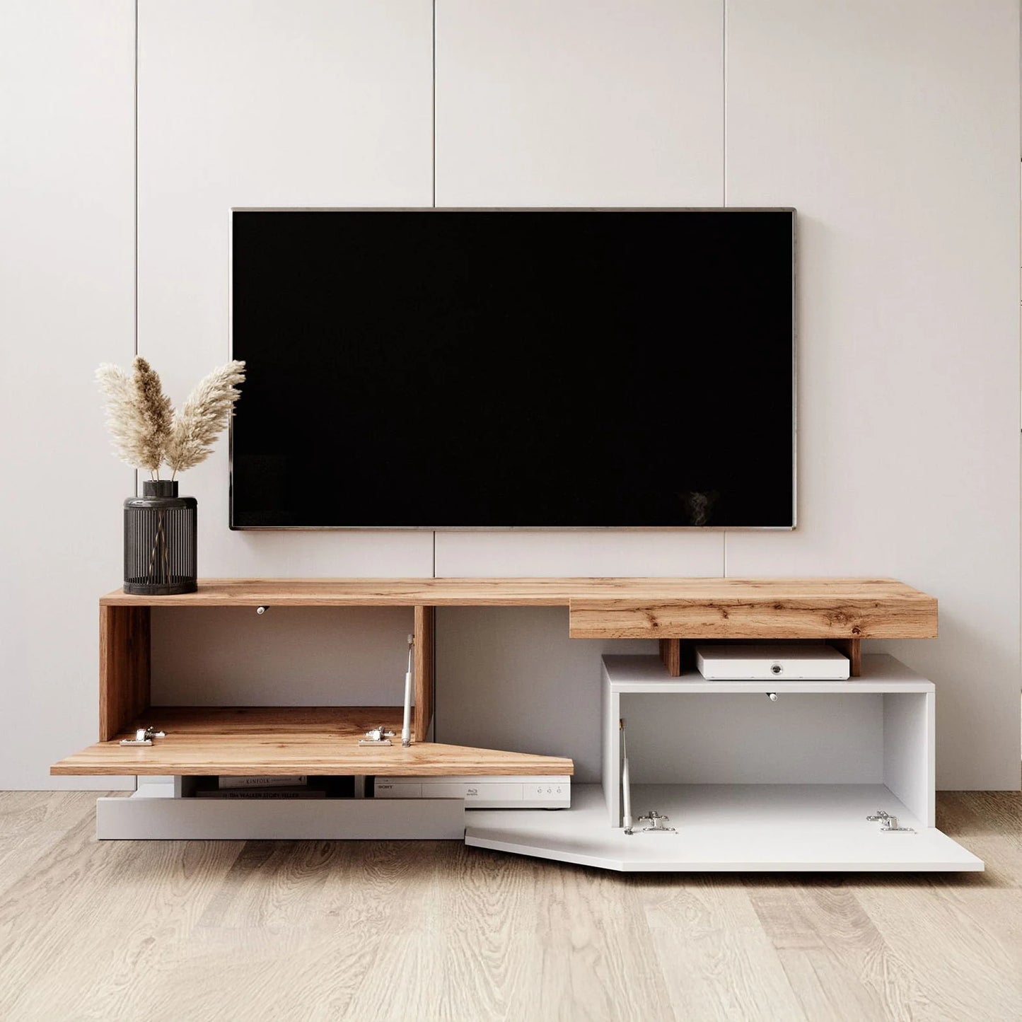 Canberra TV-Meubel Eiken/antraciet 160/200 cm