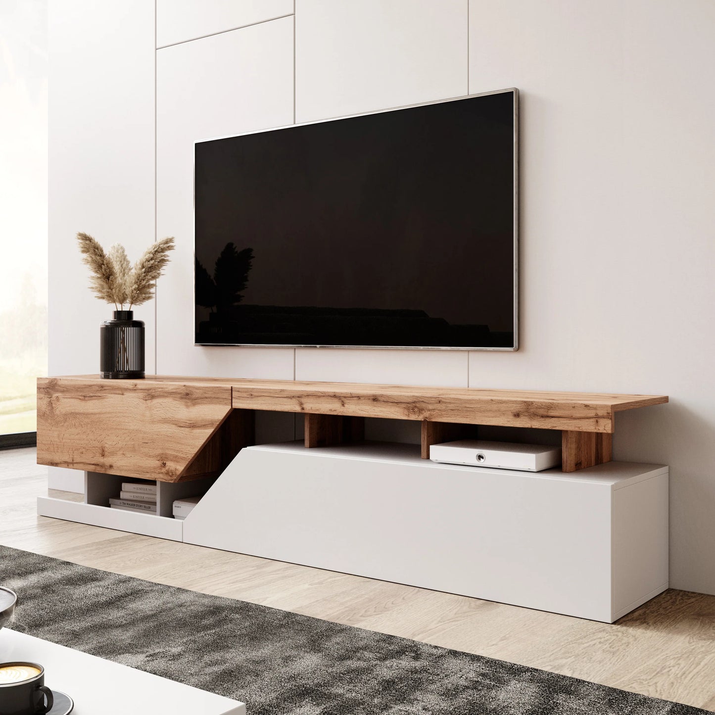 Canberra TV-Meubel Eiken/antraciet 160/200 cm