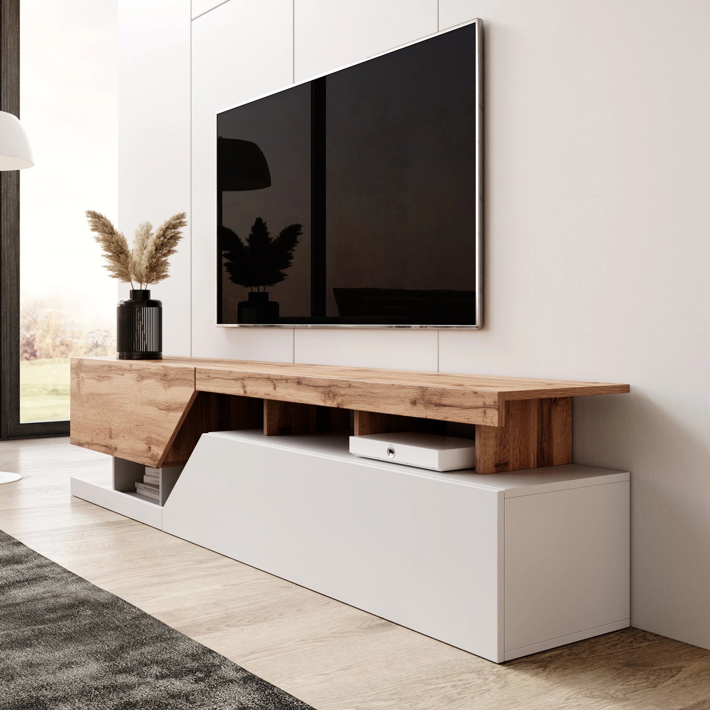 Canberra TV-Meubel Eiken/antraciet 160/200 cm