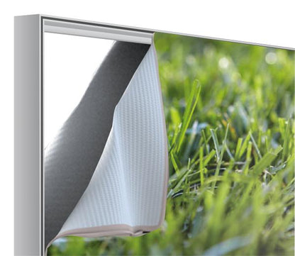 Eigen foto op textielframe