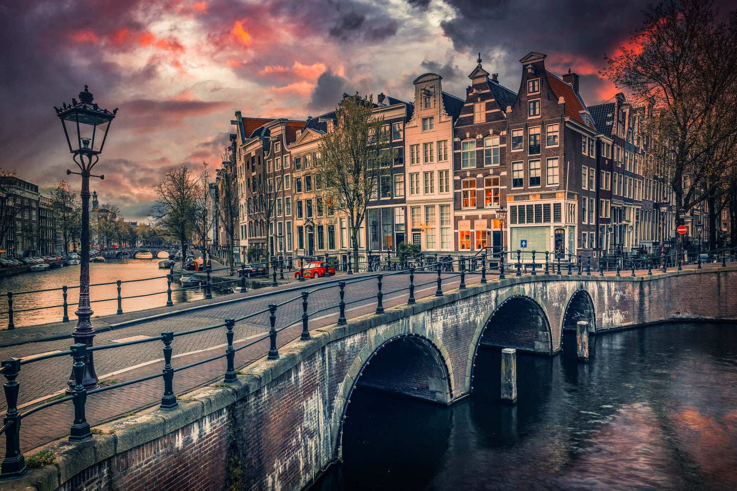 Fotobehang - Amsterdam canal