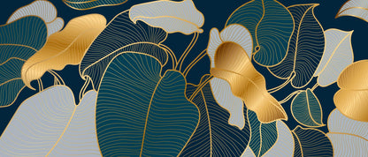 Fotobehang - Luxe gouden Art Deco